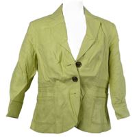 Dámské limetkové lněné sako M&S