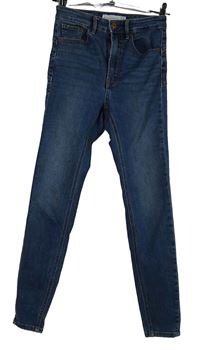 Dámské modré skinny rifle Stradivarius 