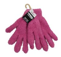 Nové - Dámské růžové třpytivé chlupaté rukavice Pep&Co