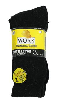 Nové - 3x - Pánské černé melírové pracovní ponožky vel. 39-45
