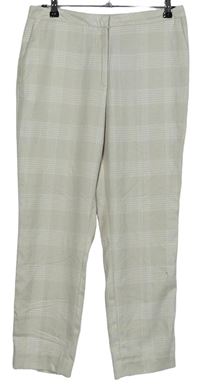 Dámské béžové kostkované kalhoty zn. H&M