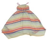 Barevné pruhované šifonové šaty H&M
