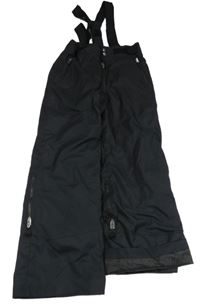 Černé šusťákové oteplovačky s kšandami Decathlon