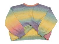 Barevný crop svetr Shein