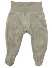 Béžové žebrované sametové polodupky C&A