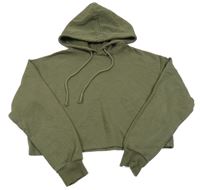 Khaki crop mikina s kapucí H&M