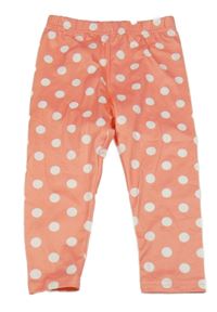 Korálové puntíkaté sportovní legíny