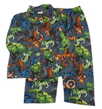 Šedé fleecové pyžamo s Avengers Marvel