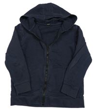 Tmavomodrá propínací mikina s kapucí George