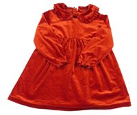 Červené sametové šaty Dunnes