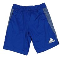 Modré sportovní kraťasy s logem Adidas