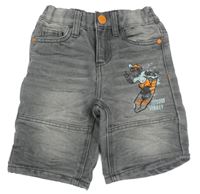 Šedé riflové kraťasy Infinity Kids