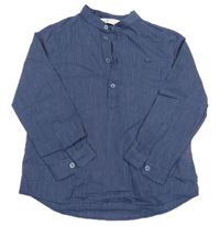 Tmavomodro-bílá pruhovaná košile H&M