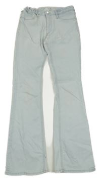 Světlemodré elastické bootcut rifle H&M