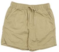 Béžové plátěné kraťasy Primark