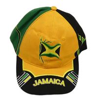 Žluto-zeleno-černá kšiltovka s vlajkou - Jamaica