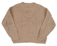 Starorůžový svetr s dirkovaným vzorem George