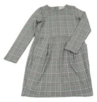 Bílo-černo-růžové vzorované šaty H&M