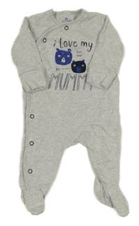 Šedý overal s medvídky Next