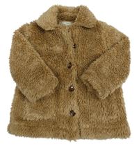 Hnědý kožešinový podšitý kabátek 
