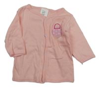 Světlerůžové propínací triko s obrázkem