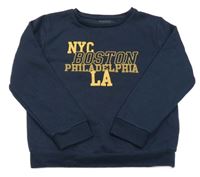 Tmavomodrá mikina s nápisem Primark