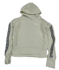 Béžová crop mikina s logem a kapucí Under Armour