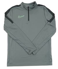 Tmavošedo-černá funkční sportovní mikina s logem Nike