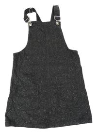 Tmavošedé třpytivé manšestrové laclové šaty Denim Co.