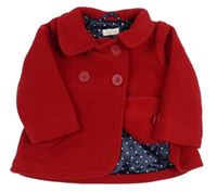 Červený fleecový podšitý kabát Bhs