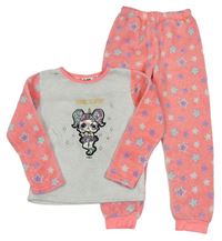 Neonově růžovo-bílé chlupaté pyžamo s L.O.L. Surprise Primark