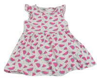 Bílé bavlněné šaty s melouny Primark