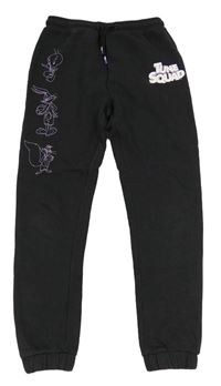 Tmavošedé cuff tepláky s nápisem a obrázky M&S