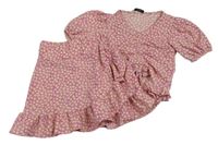 2set - Růžová crop halenka s kytičkami + sukně George
