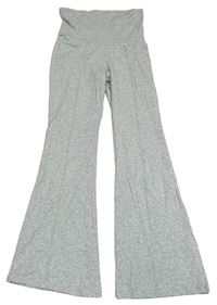 Šedé melírované flare tepláky H&m