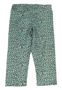 Světlemodro-tmavošedé vzorované sportovní capri legíny Active touch