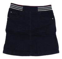 Tmavomodrá riflová sukně s proužky Tissaia