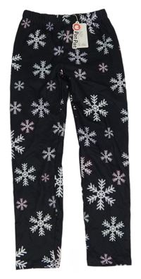 Nové - Černé legíny s vločkami PatPat