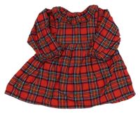 Červeno-barevné kostkované flanelové šaty Next