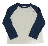 Bílo-tmavomodré triko Manor