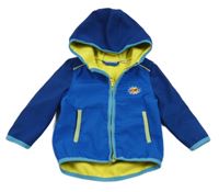 Modro-tmavomodrá softshellová bunda s kapucí Liegelind 