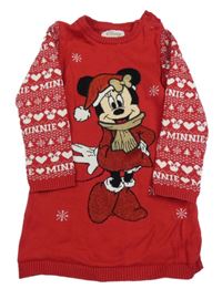 Červené svetrové šaty s Mickeym Primark