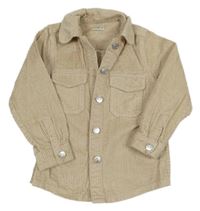 Béžová manšestrová košilová bunda F&F