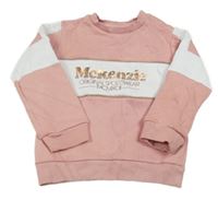 Světlerůžovo-bílá mikina s logem McKenzie