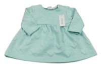 Nové - Mátové teplákové šaty se srdíčky Bluezoo