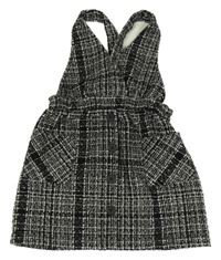 Černo-bílé kostkované pletené šaty Matalan 