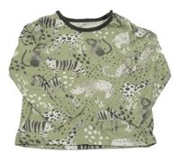 Khaki triko se zvířátky Tu