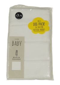 Nové - 4x - Bílá kostkovaná plena George 