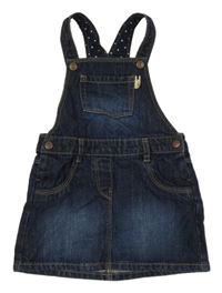 Tmavomodré riflové laclové šaty Kiabi 