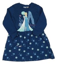 Petrolejové teplákové šaty s Frozen Disney